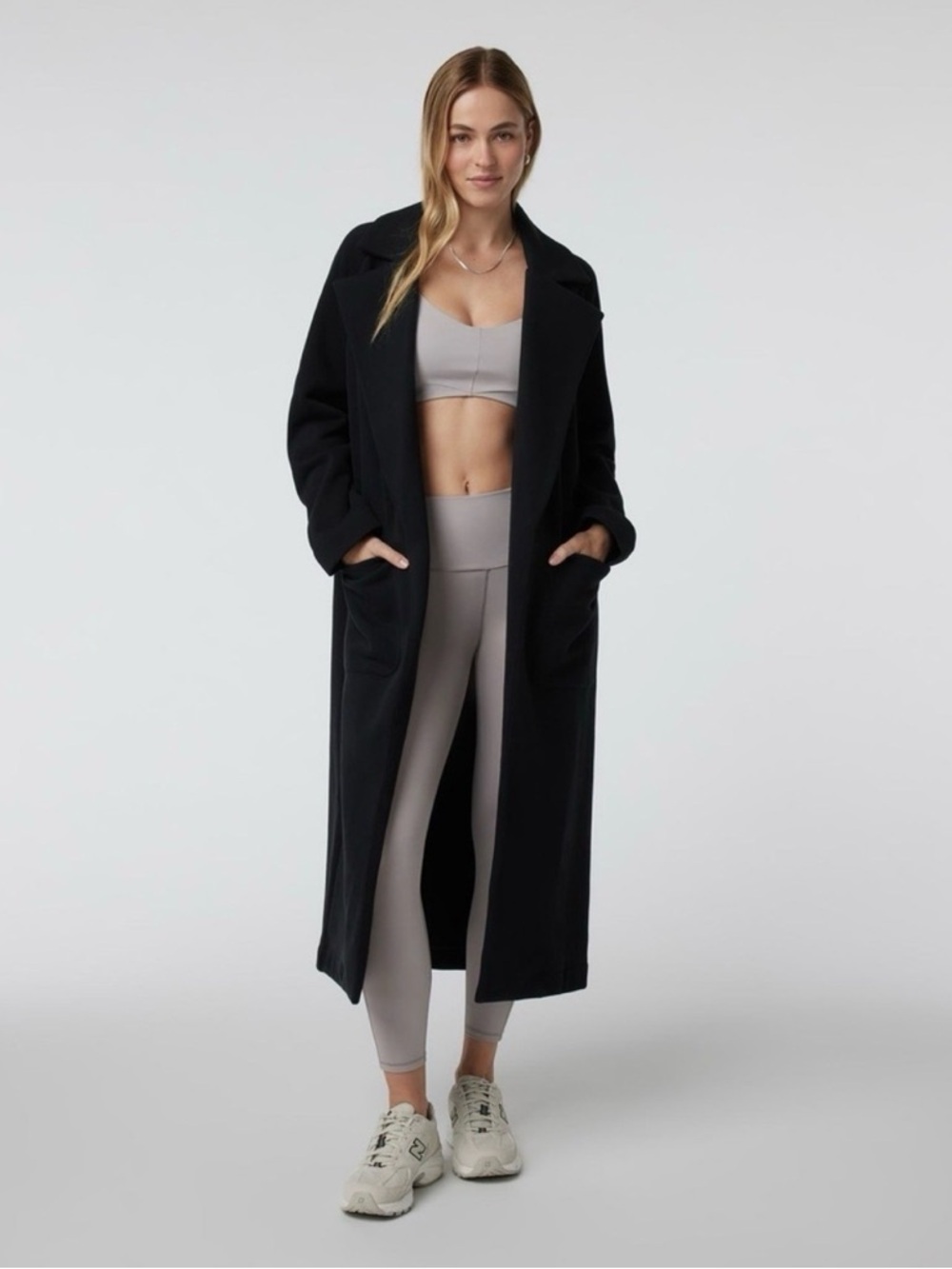 Vuori Long Black Trench Coat